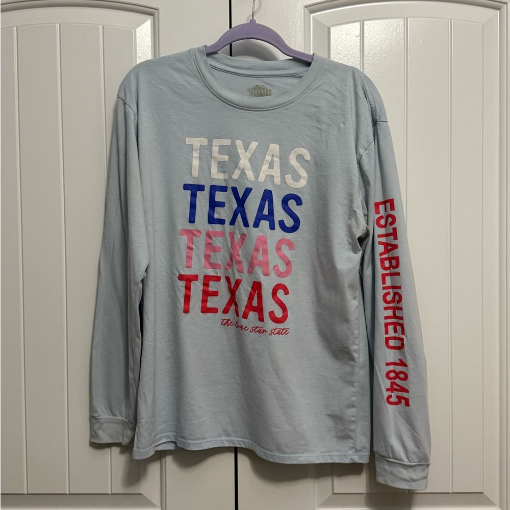 Texas Graphic Tee in Blue and Pink - Picture 2 of 5